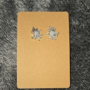 Silver Starburst Earrings